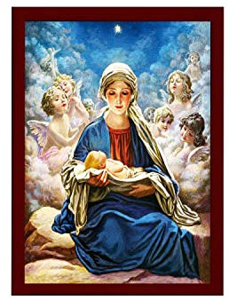 Jungfrau Maria Ikone Panagia, handgefertigte griechische katholische Ikone Theotokos, Mutter Gottes, byzantinische Kunst, Wandbehang, Holzschild, religiöse Dekoration