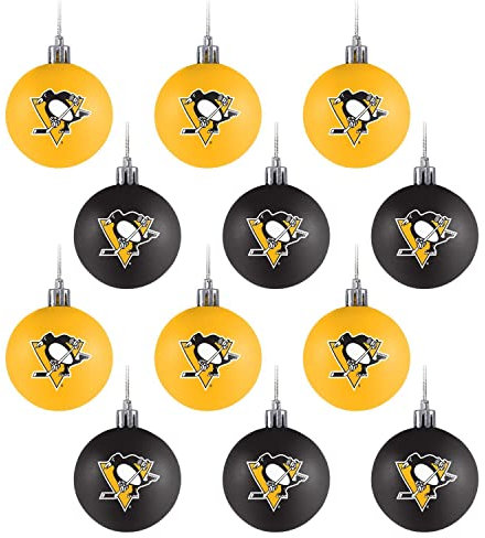 FOCO Pittsburgh Penguins 12er Set Xmas NHL Weihnachtskugeln