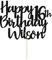 Cake Topper Happy Birthday Cake Topper Personalised Cake Toppers 11 Colors Cake Decorations with Any Name Age for 1st 10th 16th 18th 20th 21st 30th 40th 50th 60th 70th 80th (Black)