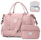 Reisetasche Damen Handgepäck Tasche Sporttasche mit Kulturbeutel Weekender Bag Schwimmtasche Wasserdicht Travel Duffle Bag Fitnesstasche Trainingstasche Krankenhaustasche mit Schuhfach,C3-Rosa