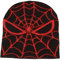 CORIRESHA Unisex Spinnennetz y2k Beanie Strickmützen Warm Gemütlich Herbst Winter Caps, Schwarz Rot, Einheitsgröße