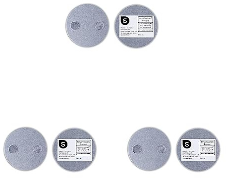 Smartwares Magenthalter für Rauchmelder/Magnetbefestigungsset für Mini Rauchmelder, RMAG3, 5 cm Durchmesser(1er Set) (Packung mit 3)