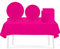 53PCS Hot Pink Party Tableware Decorations for Kids Birthday, Disposable Tableware Set with Tablecloth, 7inch & 9inch Paper Plates, Paper Napkins for Xmas, Birthday, Wedding Party Favor