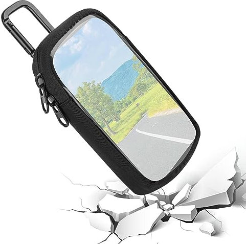 SKUDA MP3-Player-Hülle | MP3-Tragetasche mit transparentem Fenster | MP3-MP4-Tasche mit Karabiner, Reiseetui für MP3, MP4, Kopfhörer, USB-Kabel, U-Disk