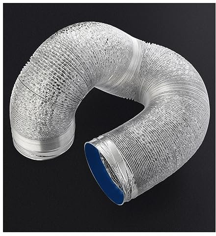 Manguera De Ventilación De 80/100/110/120/150/160/170/180/200mm, Tubo De Aluminio Para Campana Extractora, Campana Extractora,ventilador De Tubo Tubo Flexible Con 2 Abrazaderas De Acero (Color : 1.5m