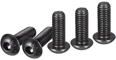 DTGN M10-1.5x25mm Viti a Testa Svasata con Presa Esagonale - 10pz Ideali per Macchine Acciaio Carbonio Ossidazione Nera Viti a Testa Esagonale Filettatura Completa