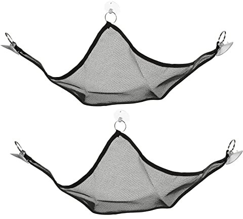 BCOATH Eidechsenhängematte Aquarium Hängematte für Axolotl Reptilien Mesh Hängematte Schaukel Bett klein 2 Stück