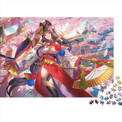 Anime-Mädchen 1000 Stück Puzzles Für Erwachsene Stress Abbauen Familien-Puzzlespiel 1000-teiliges Puzzle Manga Lernspiel Spielzeug Geschenk 1000pcs (75x50cm)