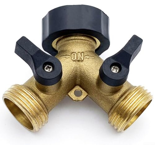 Zoegneer Raccord en T pour robinet à boisseau sphérique en Y en laiton pour robinets d'extérieur et tuyaux d'arrosage