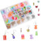 Getyjoe Anhänger Set 152 Stück Mini Bubble Tea Schlüsselanhänger Bär Anhänger Kit, Schmetterling Candy Ohrringe Selber Machen Set Coole Sachen für Mädchen Kinder