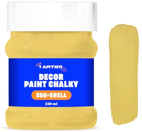 7 Artists Chalk Paint Blanc Coquille D'œuf 230 ml Peinture Chalk Paint | Craie Peinture | Peinture Bois Meuble | Vintage Paint | Chalky Paint | Peinture à la Craie | Chalky Peinture | Furniture Paint