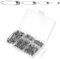 Sicherheitsnadeln 250 Stück Rostbeständig Safety Pins Silber Haltbar Sicherheitsnadel mit Aufbewahrungsbox Gebogene Sicherheitsnadeln Set für Nähen von Kleidung DIY-Handwerk, 4 Größen 19mm - 38mm