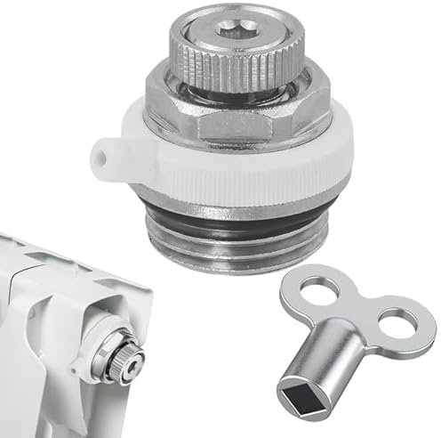 Automatische Heizkörperentlüfter Korrosionsbeständiges Entlüftungsventil Heizkörper Heizkörperentlüfter Automatisch für Heizkörperlüfter(Schlüssel im Lieferumfang Enthalten*1)