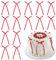 30 Stück Tortendeko Rot, Schleifen Rote Deko, Hochzeitstorte Deko Cake Topper Geburtstag, Rote Schleifen Deko für Valentinstag Geburtstag (Rot)