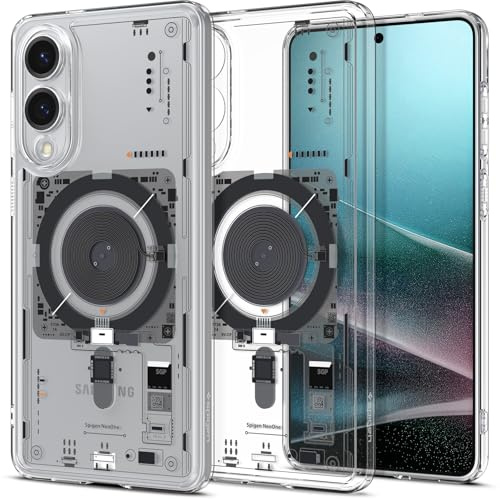 Spigen Ultra Hybrid MagFit für Samsung Galaxy S25 Edge -Neo One | Kompatibel mit MagSafe, Anti-Yellowing, Air Cushion Tech, Militär-Grade Schutz, Spigen Zero One Edition