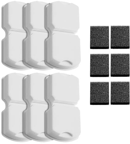 IHOUONE Filtri Fontanella per Gatti: 12 Filtro Fontana Gatto - Distributore Acqua Gatti Filtro - 6 Filtris Fontanella Cani + 6 Spugnas - Aumenti di Materiale - Adatto per Fontana per Cani Acciaio