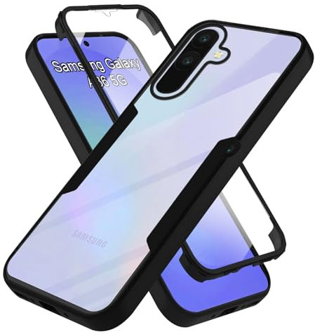 Coque pour Samsung Galaxy A36 5G,Portable Intégrale Coque Antichoc Housse Galaxy A36 5G 360 Degrés Téléphone Etui Robuste Double Face Transparent TPU Case Coque pour A36 5G Samsung