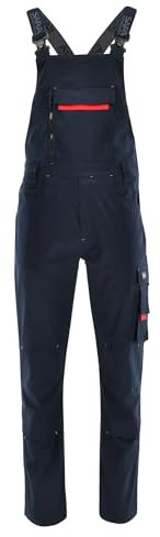 SARA Arbeitshosen Männer Stretch - Latzhose Herren Arbeitshose mit Kniepolstertaschen - Arbeitslatzhosen Männer für alle Jahreszeiten Gr.46-64