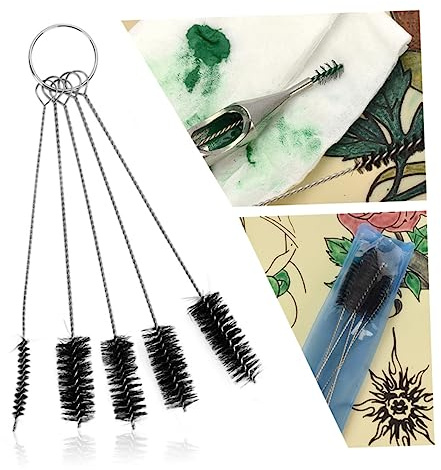 PACKOVE Nylon Pinsel Set Mit Griffzubehör Gummibändern Und Nadelkissen Für Werkzeugreinigung Inklusive Aufbewahrungsbox