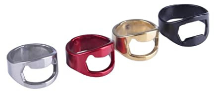 Cunlvyyds 4pcs Beer Opener Portable Ring-Shape Stainless Steel Bottle Opener, Bottle