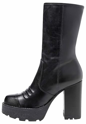 Cinq à Sept Women's Platform Mid Calf Boot, Black, 9 UK
