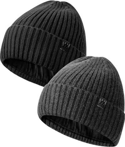 YANIKY Bonnet d'hiver pour homme et femme, doublé en polaire thermique, bonnet de ski, bonnet à revers pour temps froid