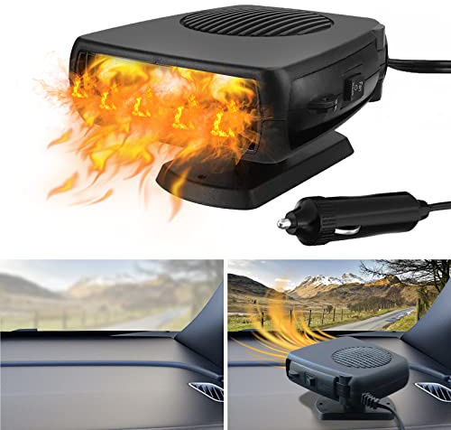 Car Heater - 12V 200W Portable Auto Heaters Defroster Windshield Defogger Automobile Windscreen Heater for Cars with Fast Heating & Cooling Window Defrosters with Ergonomic Handheld Design