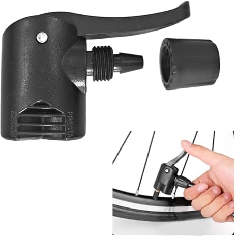 Cabezal de Bomba Universal para Bomba de Aire, Compatible con Válvulas Dunlop, Schrader, Sclaverand y Presta, para Bombas de Pie y Manuales