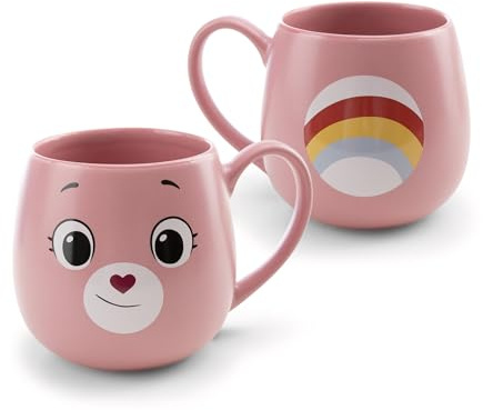 Tasse Glücksbärchis Hurrabärchi 400ml 8x9cm - pink - Hochwertige Porzellan-Tasse, liebevoll gestaltet, niedliches Accessoire für Küche, Büro & Zuhause – süßes Geschenk für Lieblingsmenschen | 62823