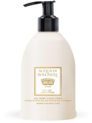 Acqua di Bolgheri Bio Flüssige Körpercreme LA ROSA natürliche Feuchtigkeitsspendende vegan 300ml