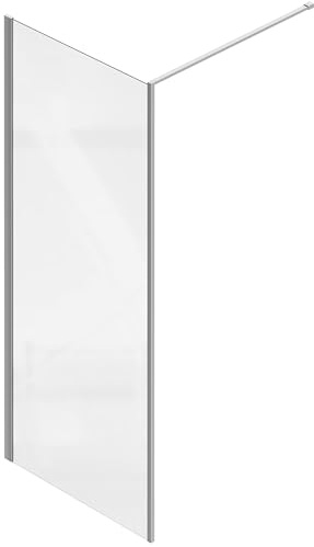 Jacob Delafon Paroi de Douche à l'Italienne Serenity 90 cm, Chrome | Confort de douche ultime. Verre anticalcaire 8mm facile à nettoyer