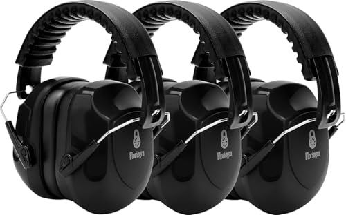 Floriogra 3 Pack Ear Defenders Adults, SNR 34dB Adult Ear Defenders Noise Cancelling Headphones for Adults Hearing Protection Earmuffs, Sound Blocking Ear Muffs for Autism Shooting Construction Mowing