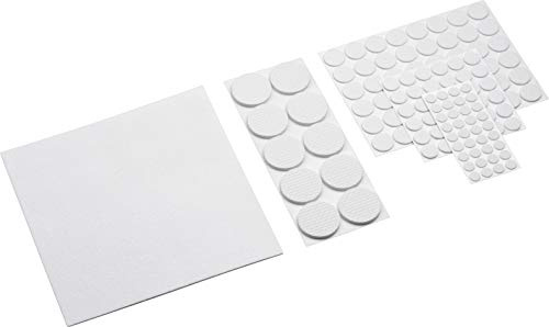 Meister Felt Glider Assortment self-adhesive, white, 131 pieces, 281170