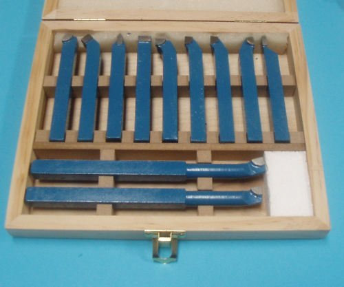 RDGTOOLS 11PC Carbide Lathe Turning Tools Set 10MM Shank Boxed
