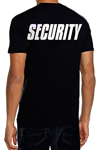 Security T-Shirt + Cap ! Druck vo+hi ! schwarz Gr.5XL