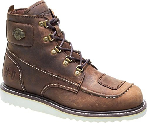 Harley-Davidson Herren Hagerman Leather Motorcycle Wedge Boot Motorradstiefel, Scrubland Brown, 47 EU