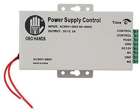 OBO HANDS 12V 3A Zutrittskontrolle Stromversorgung Schalter Zeitverzögerung Einstellbar AC90V-260V Eingang NO/NC Ausgang für Video-Türsprechanlage/Gegensprechanlage/Elektrolok