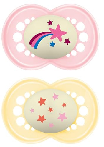 Istruzioni in Lingua Straniera Mam S176 Succhietto Originale Night, 16 + Mesi, Rosa, 2 Pezzi