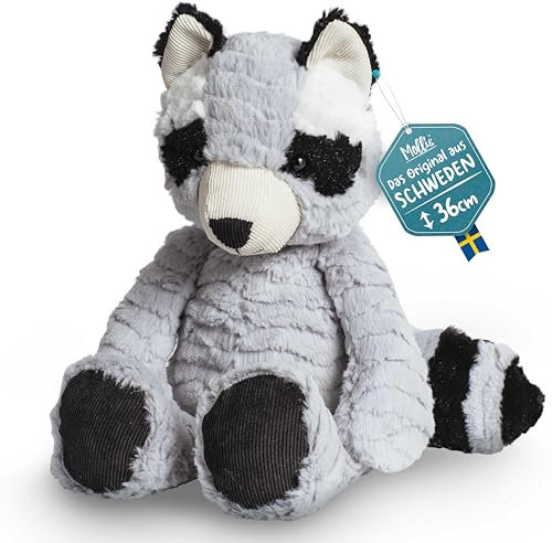 Mollis Kuscheltier - Kuschelwaschbär - 36 cm - Plüschtier-Waschbär - Kinder-Kuscheltier - weiches Stofftier für Kinder und Babys
