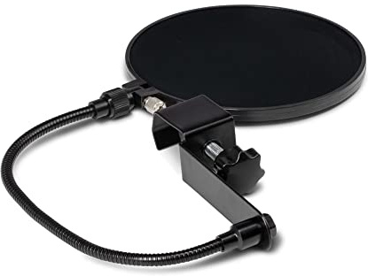 Adam Hall Stands D 910 - Pop Filter, Doppelter Nylonschirm, Kunststoffrahmen, schwarz