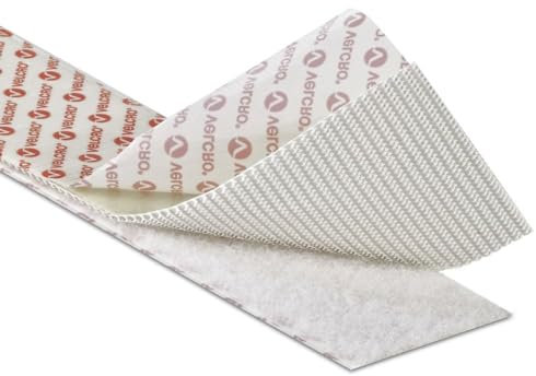 Velcro® Cinta adhesiva adhesiva de resistencia industrial ULTRAMATE® blanca PS51/PS52, 50 mm de ancho, 1 m de largo