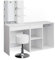 Vicco Schminktisch Isabelle, Kosmetiktisch mit Spiegel, Weiß, 140 cm mit LED, Hocker und Schrank