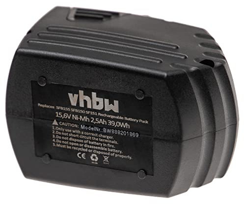 vhbw Batterie Compatible avec Hilti SFL 12/15, SF 151-A, SFH 151-A, SF 150-A Outil électrique (2500 mAh, NiMH, 15,6 V)