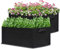 Kartoffel Pflanzsack 2Pack Pflanztasche Pflanzen Tasche für Balkon Garten Blumen Kübelpflanzen Gemüse Kartoffelsack Tomaten Pflanzbeutel mit Stabilen Griffen und Flap Atmungsaktive Vliesstoff Schwarz