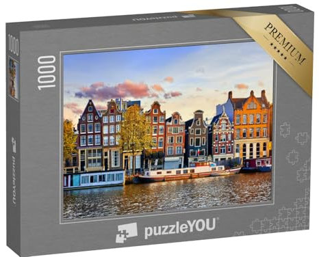 puzzleYOU: Puzzle 1000 Teile „Tanzende Häuser von Amsterdam, Niederlande“ – aus der Puzzle-Kollektion Holland