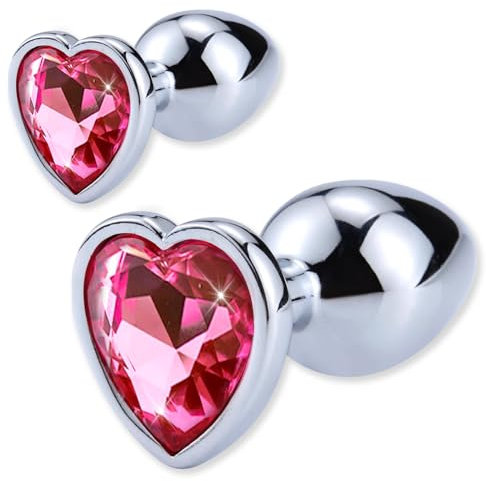 2PCs Plug anal,plug anal femenino principiante,Sextoys en acero metal para hombre u hombre gay para principiantes y parejas(Ø 27 mm, Ø 35 mm)