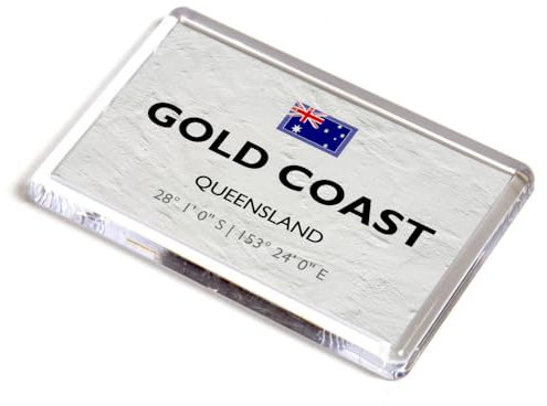 FRIDGE MAGNET - Gold Coast - Queensland - Australia - Lat/Long