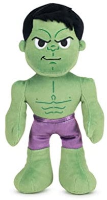 Simba Marvel Hulk Plüschtier, 25 cm, gefüllt aus 100% recyceltem Material, Lizenz Marvel Disney, 100% Original, geeignet für alle Altersgruppen (6315876258)
