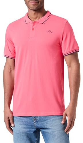 Kappa Ezio Korporate Man T-Shirt, Rose/Bleu, XL Homme