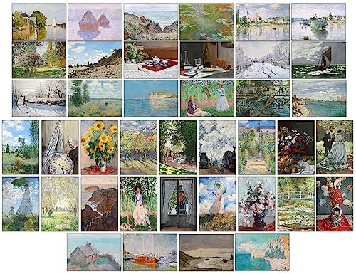 Bear and Bee 40 Kunstdruck-Postkarten in verschiedenen Stilen von verschiedenen berühmten Künstlern (Claude Monet)